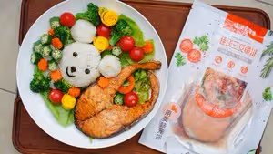 寶寶最愛 照燒三文魚加小熊飯糰
