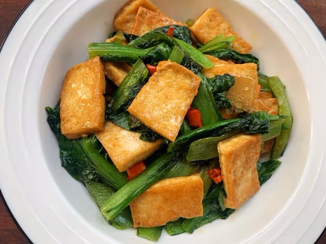 吃過一次就會愛上的－小白菜燉豆腐