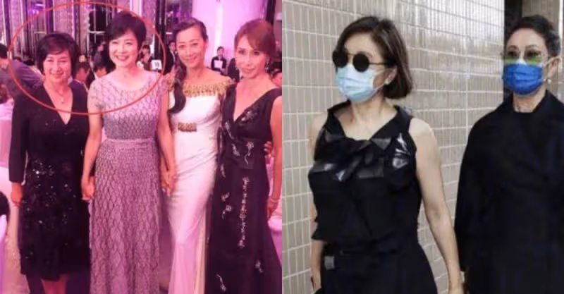 雖然林青霞漂亮高雅，但是何超瓊也毫不遜色，兩人合照盡顯貴婦氣質