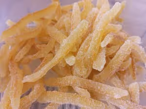 有經驗教訓的糖漬春香柚子皮（黃金貢柚）