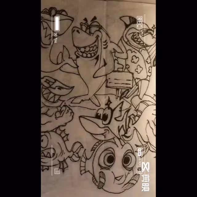 厲害!《驕陽》拍攝地,老闆曬肖戰餐巾紙畫8隻小鯊魚,超可愛!