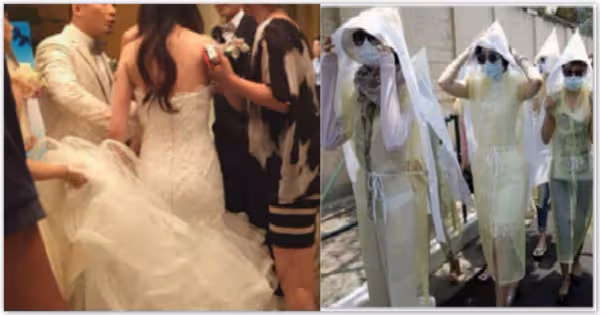 受邀參加高中女同學的婚禮,我們為了報復「全部穿喪服」出席,新郎知道當年內幕後,一切都毀了!