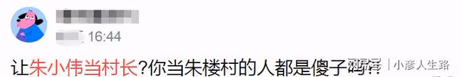 朱小偉被推薦當村幹部要競村長,家庭事業將雙豐收?網友:笑話