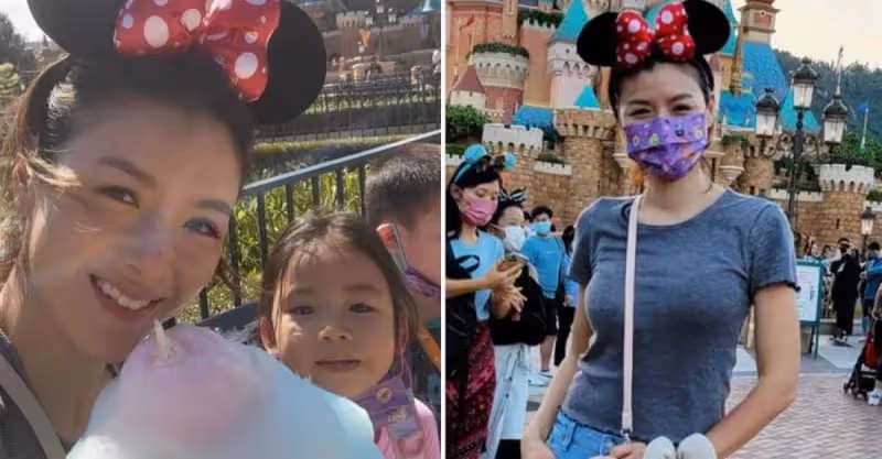 一人獨自帶三娃！陳茵媺帶三子女暢遊迪士尼 笑容燦爛像少女 網友：很有感染力的笑容