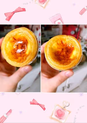 香甜嫩滑的葡式蛋撻～漂亮的焦斑，比KFC蛋撻還好吃呦～附詳細圖文