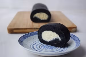 黑黑卷——竹炭蛋糕卷