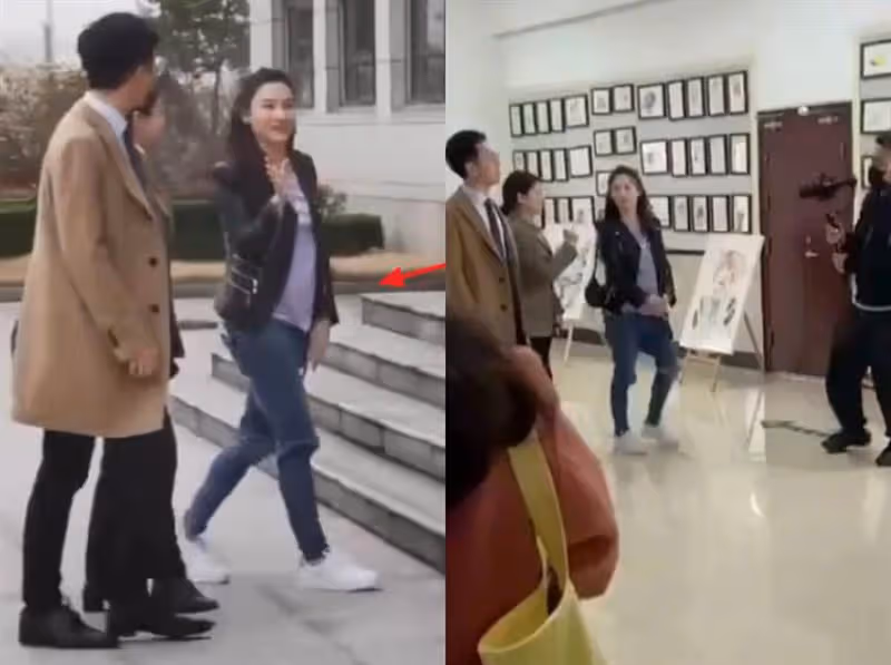 張柏芝近照曝光,雙手托巨肚走路小心疑似孕5月,四肢纖細肚子格外搶鏡,網:懷上第四胎了?