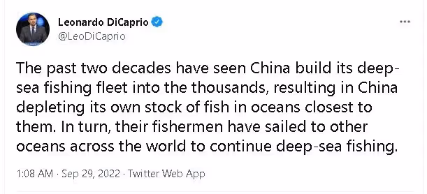 Leonardo DiCaprio也「辱華」！批中國漁民濫捕魚類惹怒網民