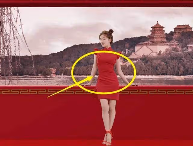 趙露思挑戰紅色旗袍裝,意外撞衫迪麗熱巴,網友:才知瘦子和微胖的區別!