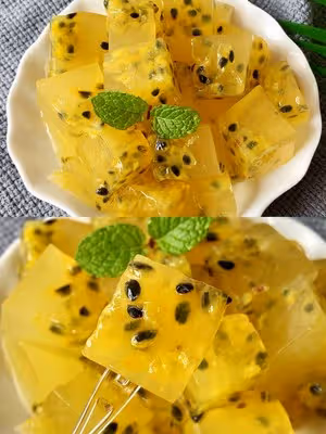 夏日必吃❗️酸甜可口，清涼解暑的百香果果凍