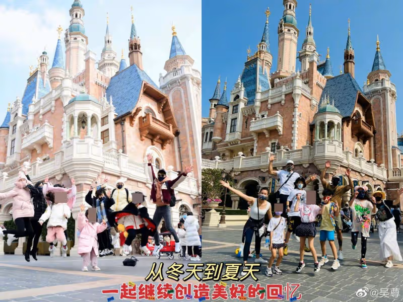 吳尊劉畊宏兩家人遊樂園放風　網嘆：全家都是大長腿！