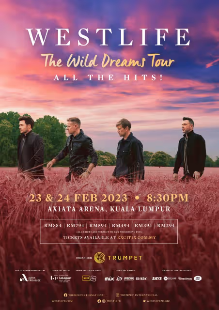 Westlife 明年2月連續兩天攻馬開唱！