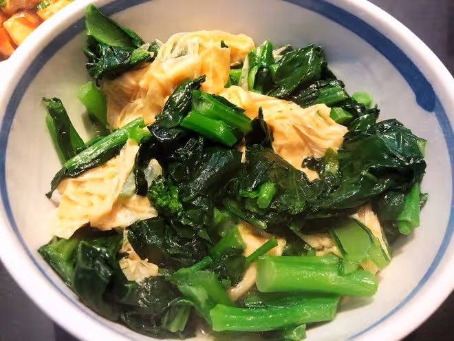 超簡單的腐皮青菜