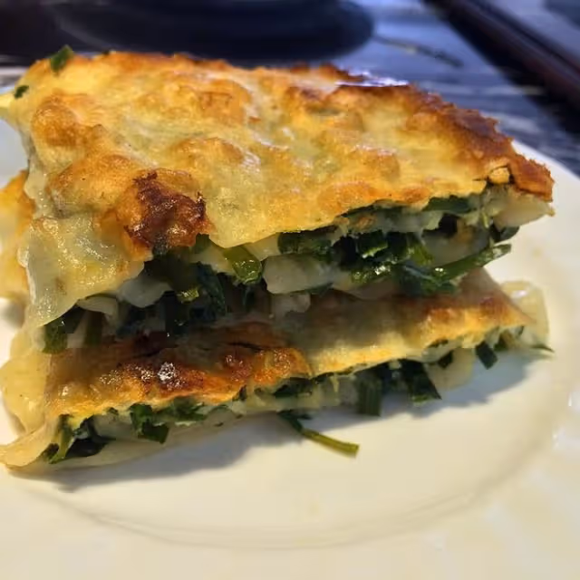 生煎韭菜饃