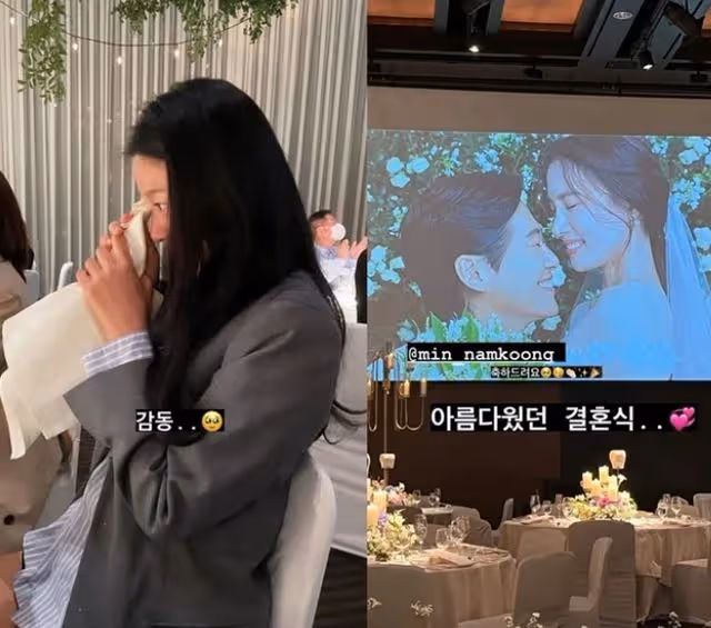 南宮珉陳雅凜婚禮公開!新郎親吻新娘畫面太美好啦,她感動落淚