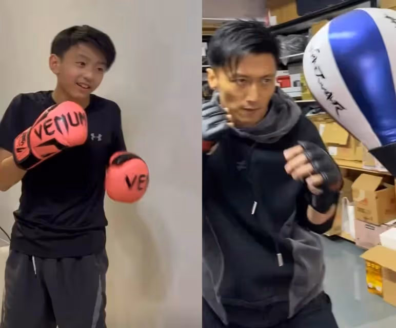 張柏芝曬12歲次子「帥照變化大」!已經長了小鬍子,五官像極謝霆鋒