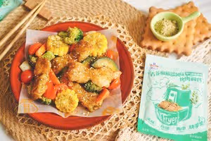 青花椒風味炙烤時蔬巴沙魚