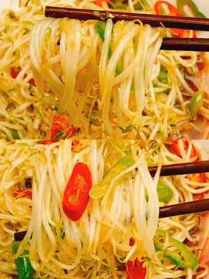 🔥減肥必備菜素炒酸辣豆芽～開胃爽口