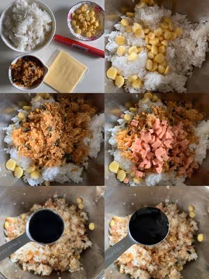 剩米飯的神仙吃法，烤箱美食，日式芝士飯糰