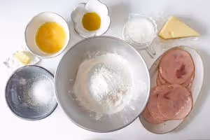 【北鼎烤箱食譜】玫瑰火腿芝士麵包