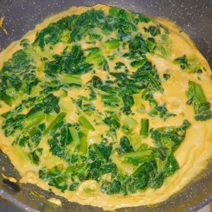 多汁油麥菜厚蛋燒