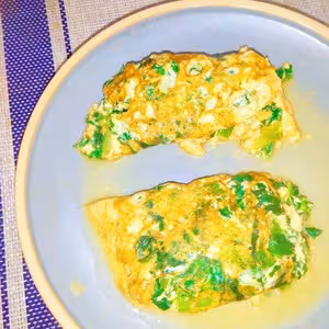 多汁油麥菜厚蛋燒