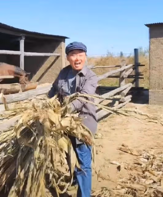 52歲演員邵峰河北農村生活，泥土地喂牲口沒架子，走路踉蹌好樸素