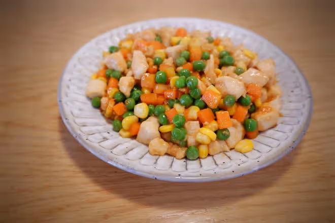 減脂增肌 玉米雜蔬雞丁