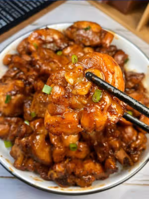 蔥油燜雞