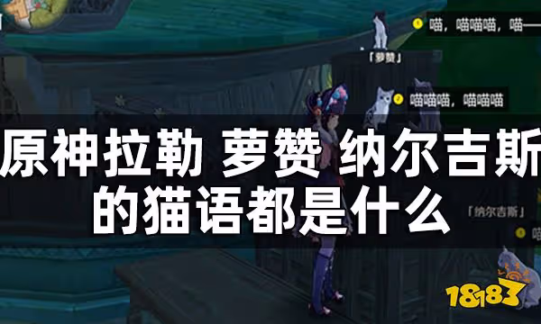 原神須彌找小貓每日任務攻略 拉勒 蘿贊 納爾吉斯的貓語都是什麼