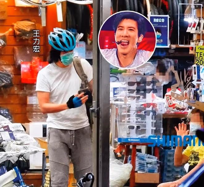 王力宏近況曝光!騎單車留長發不修邊幅,為女兒挑生日禮物顯父愛