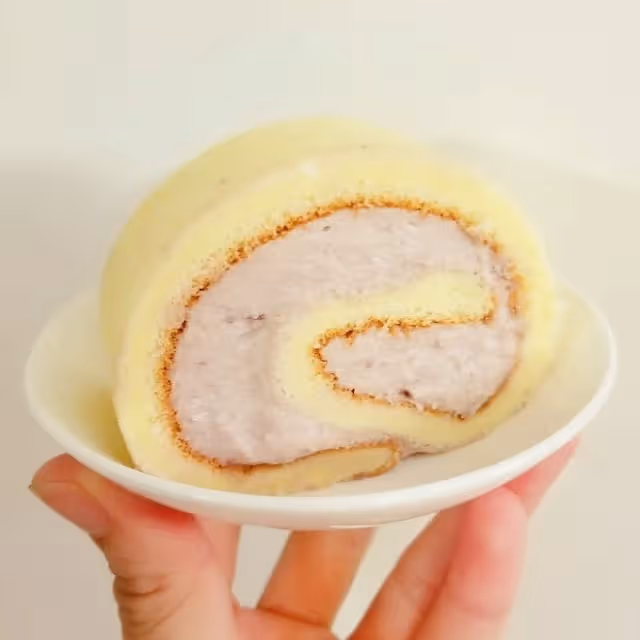 儀式感滿滿的宅妻版【奶味芋泥紫薯蛋糕卷】