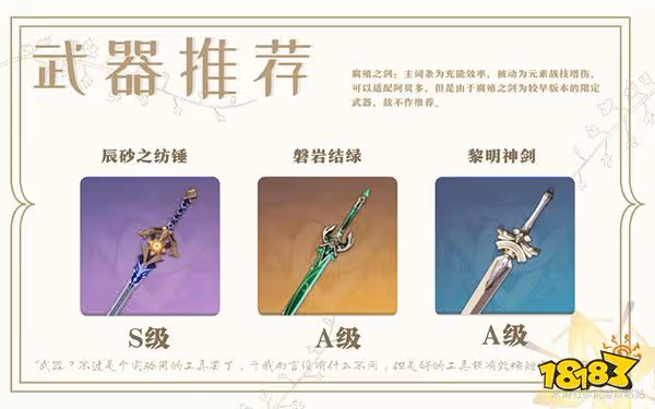 原神阿貝多武器推薦一覽 阿貝多專武是什麼