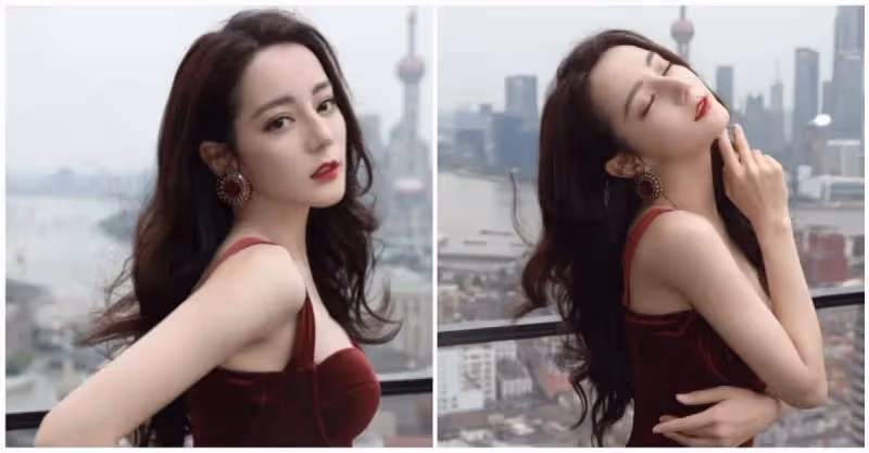 果然人間仙女❤️迪麗熱巴拍廣告「纖細A4螞蟻腰」她嫵媚又吸睛　路人曝光「未修圖拍攝現場」秒登熱搜