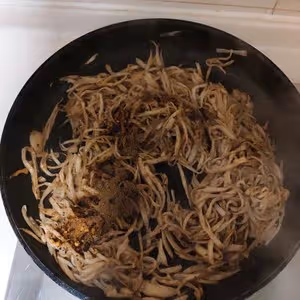 燒烤風味的干煸手撕杏鮑菇