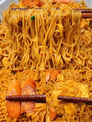 怎麼吃都吃不膩的炒方便麵～超級好吃！