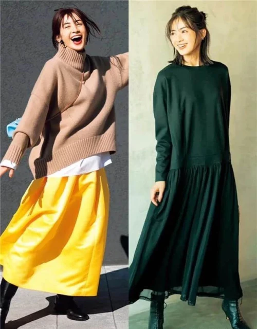 若你才40歲，別打扮太老！ 「過膝半裙」配裸靴，優雅減齡美上天