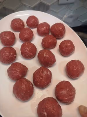 慢慢調整的牛肉丸