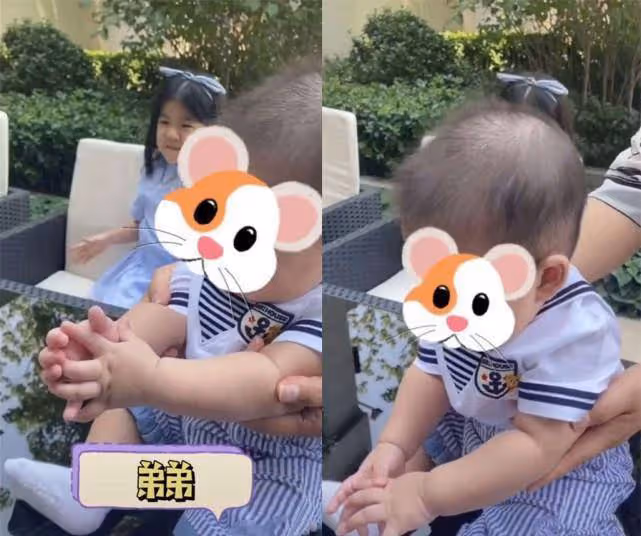 章子怡被兒子搶簽名筆直呼小搗蛋，弟弟親吻媽媽電影海報萌化了