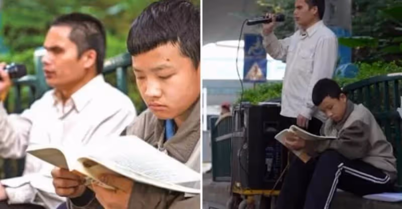 13歲少年陪盲父「賣唱7年」，扛25公斤音響不喊累，堅持街頭苦讀，成績優異父欣慰：手中是未來肩上是擔當