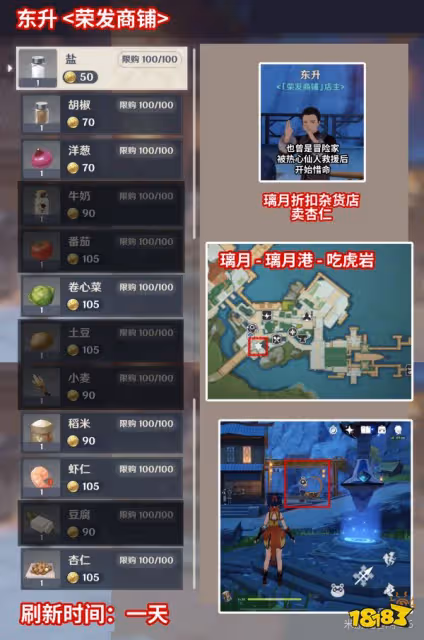 原神商人進貨單圖鑑 各地最良心商人一覽