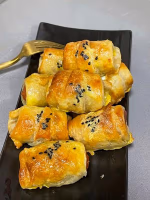 手抓餅也能做🥐可頌麵包