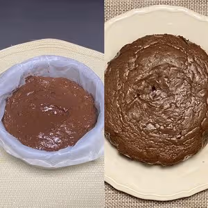無需麵粉～暄軟美味！甜甜的巧克力蛋糕～