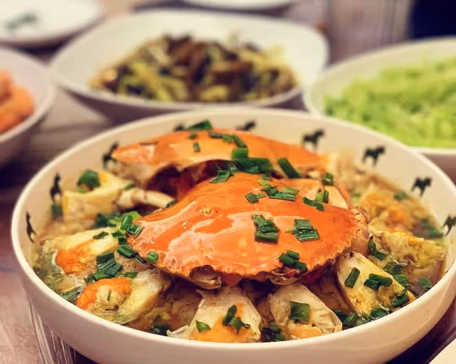 膏蟹蒸肉餅