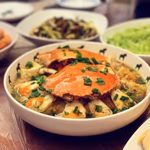 膏蟹蒸肉餅