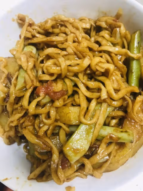 豆角燜面（素）