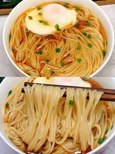 早起就為了這碗荷包蛋清湯麵！好吃到一滴湯不剩