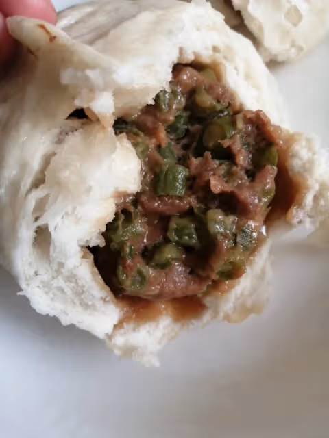 豆角豬肉包子