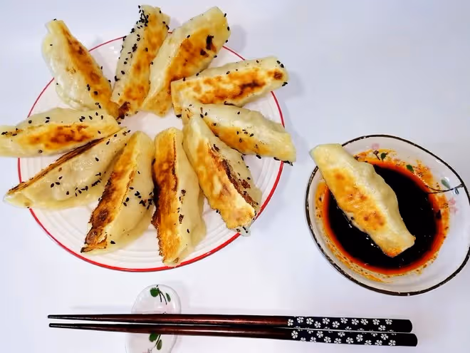 蝦仁韭菜鍋貼