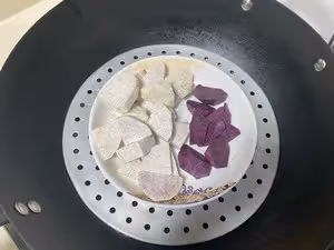 免烤箱！涼了也不硬！糯嘰嘰的芋泥肉鬆麻薯！